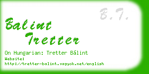 balint tretter business card