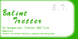 balint tretter business card